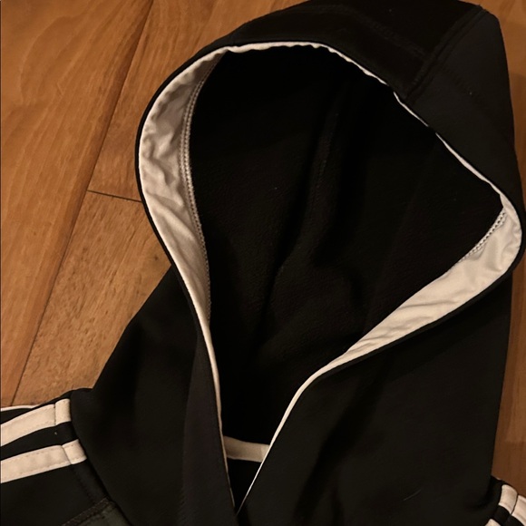 Boys Adidas Black and Dark Gray Hoodie, size M (10-12) - Picture 2 of 8